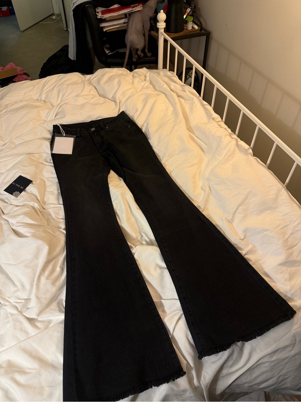 Black Flared Women's Jeans — Sleek High-Waist Style